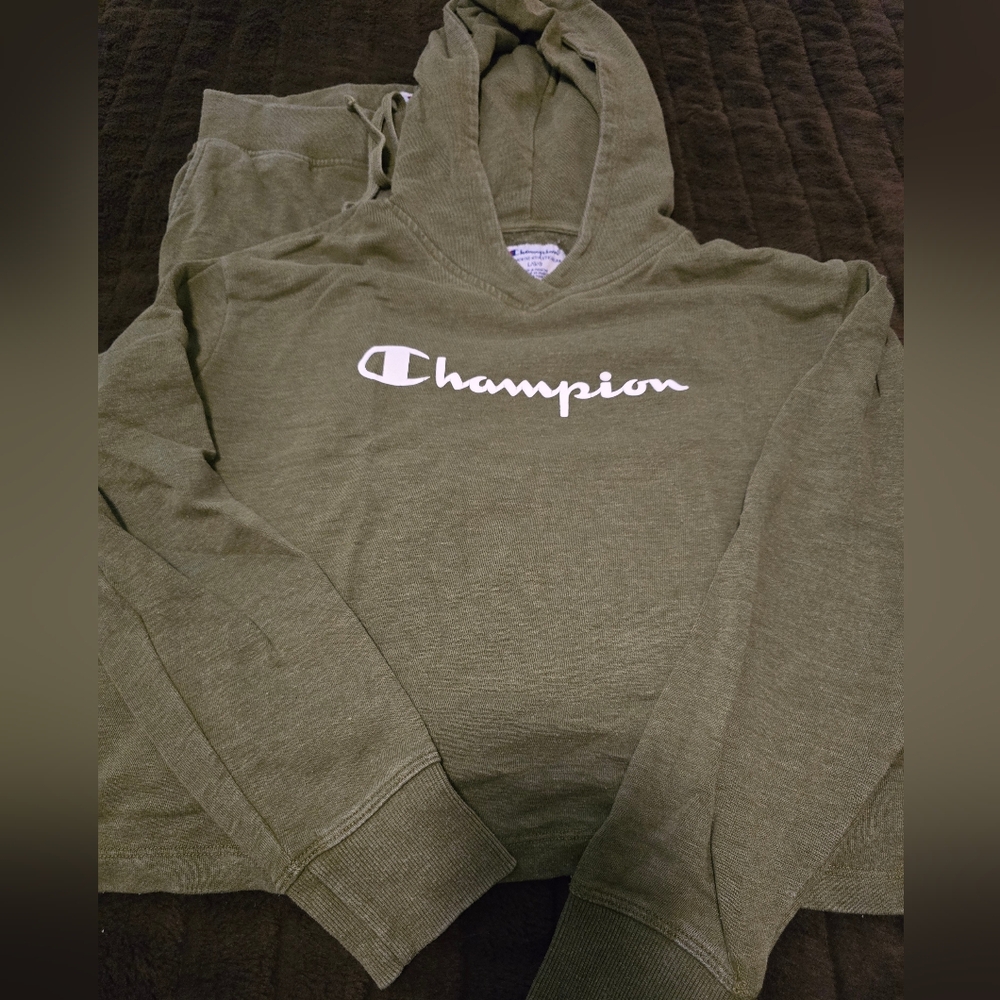Champion Olive Green Sweat Suit